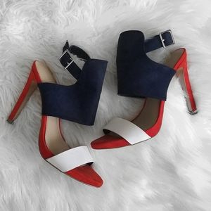 Red White and Blue Zara Heels